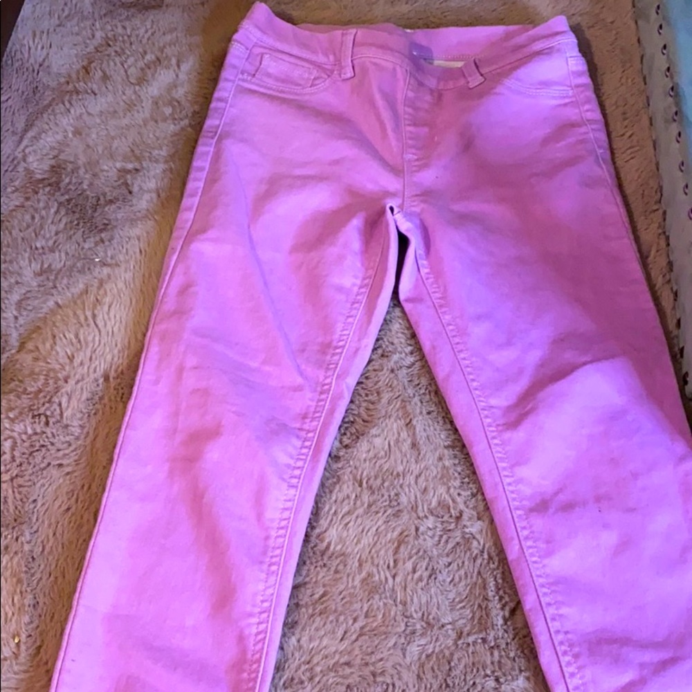 Purple jeans and great material